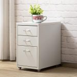 HollyHOME 3-Drawer Mobile Classification Storage Cabinet, Under Desk Mini File Cabinet, Metal Storage Cabinet with Casters for Home and Office, Blue - Image 7